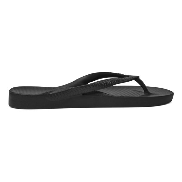 Black Arch Support Thongs - Image 3