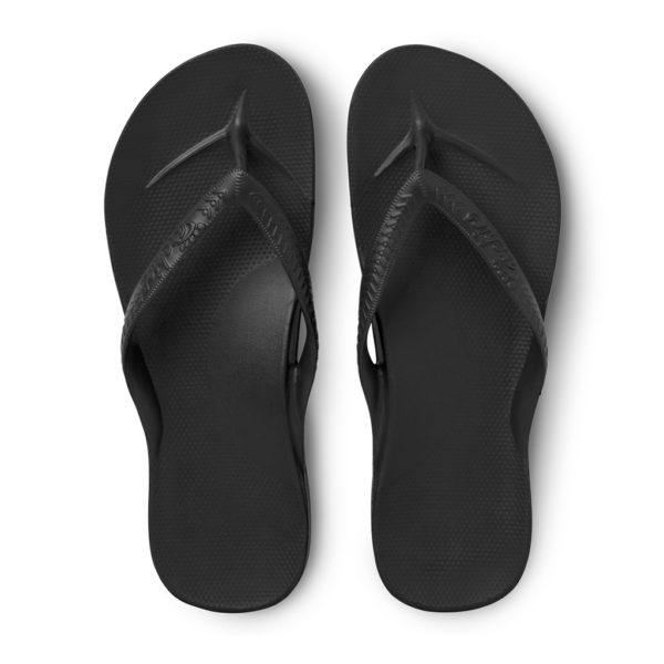 Black Arch Support Thongs