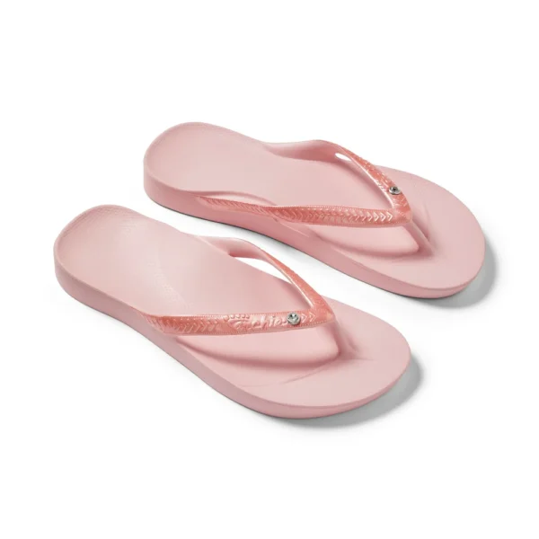 Shimmer Pink Arch Support Thongs - Image 2